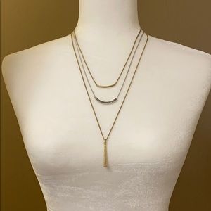 NWT Lucky Brand 3 Layer Convertible Necklace